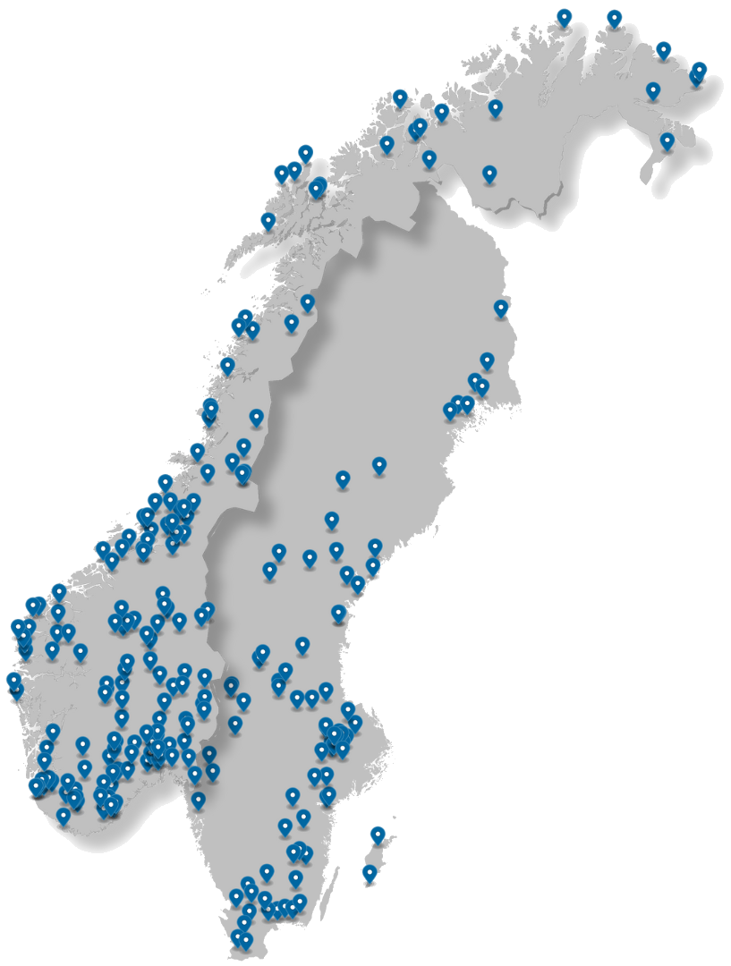 Map showing The Nortrip hosts