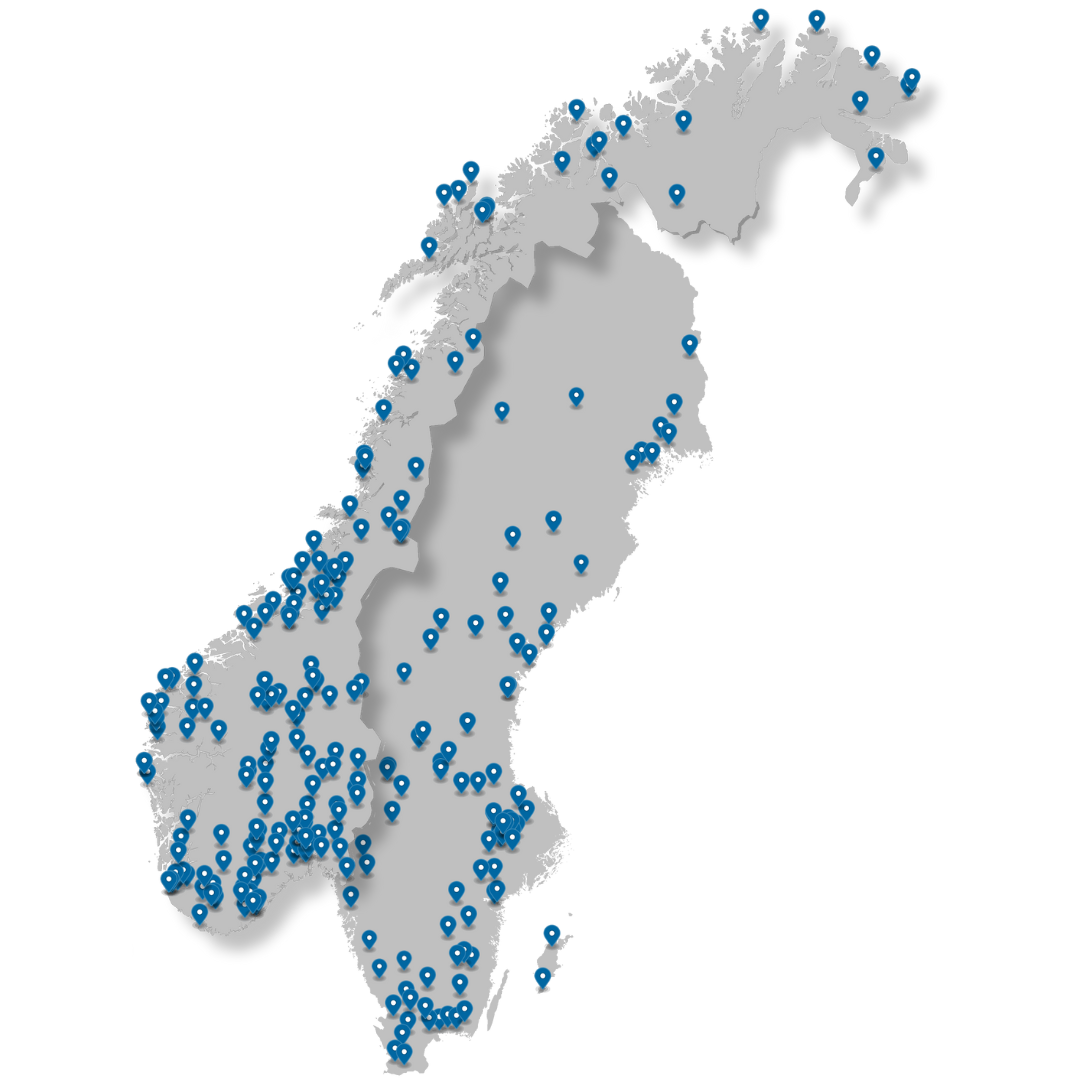 Kartta, josta näkyy Nortripin isännät